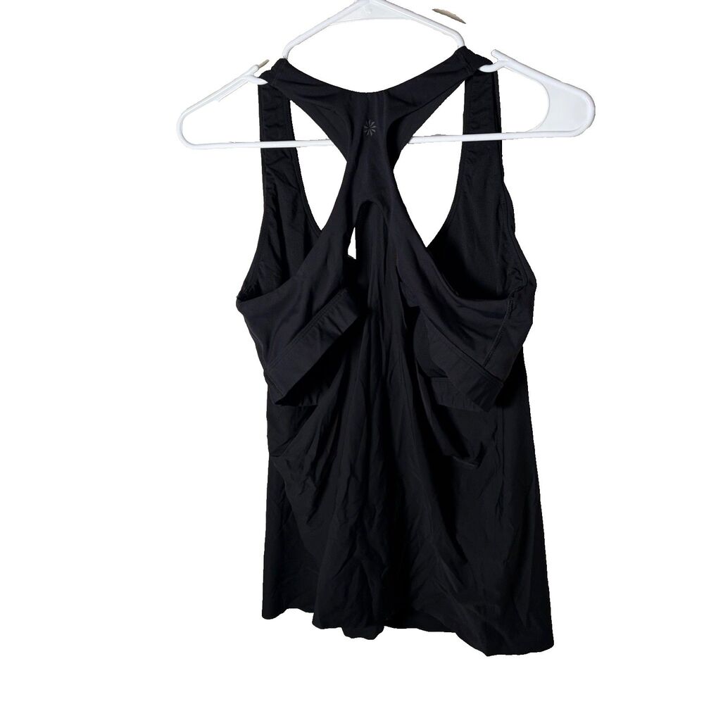 Athleta Tank Top Women's XL Black Racerback Sports Bra Built In 2 in 1 - Picture 2 of 8